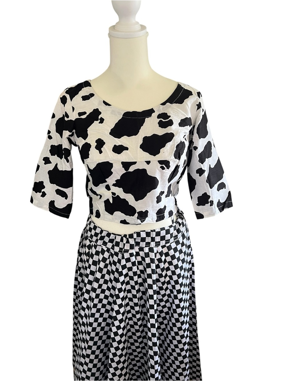 Black & White Cow Print blouse